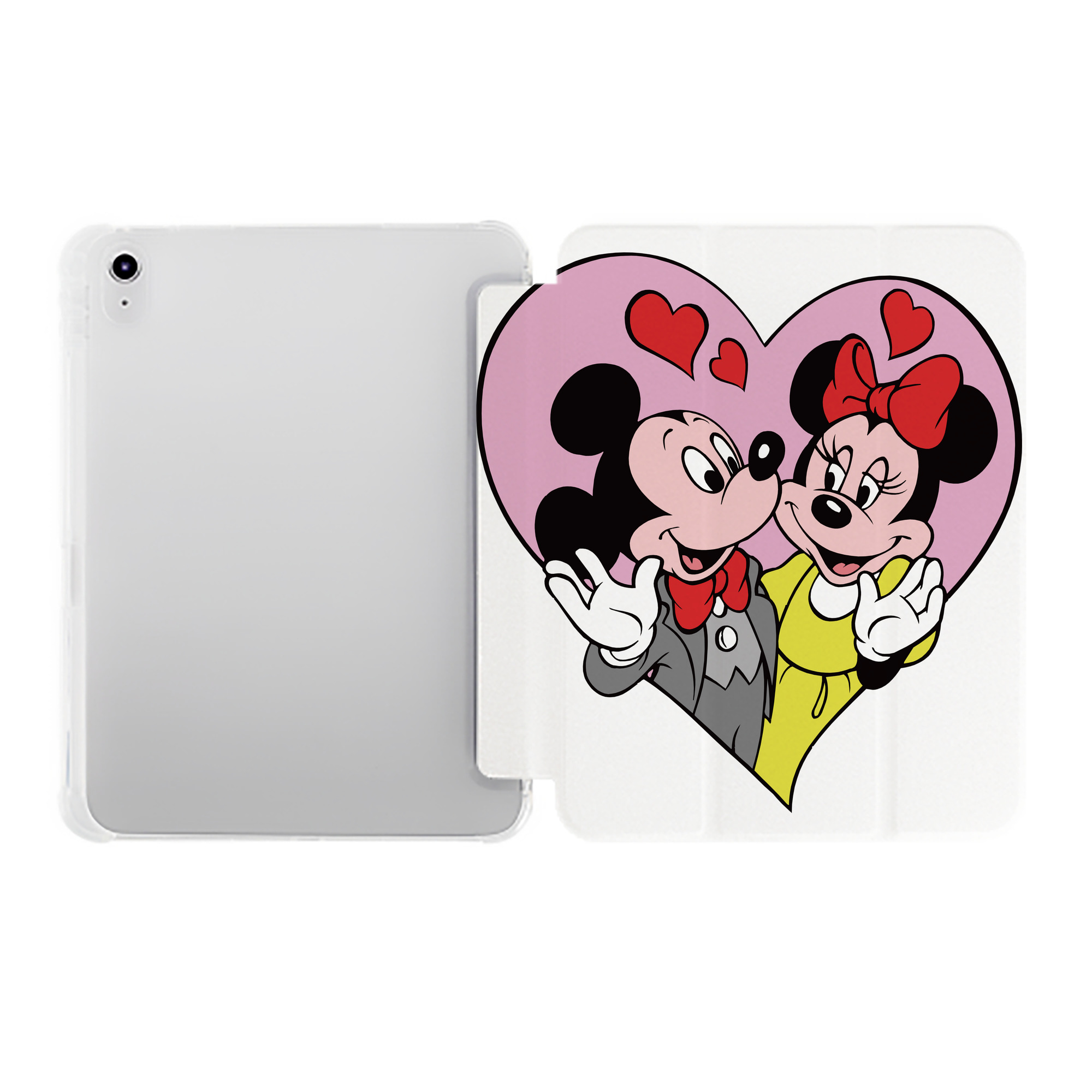 （画像用） ミッキーマウス Mickey Mouse IPad ケース ペン収納付き 三つ折りスタンド PUレザー×シリコン 対応機種9.5/10.5/10.9インチ
